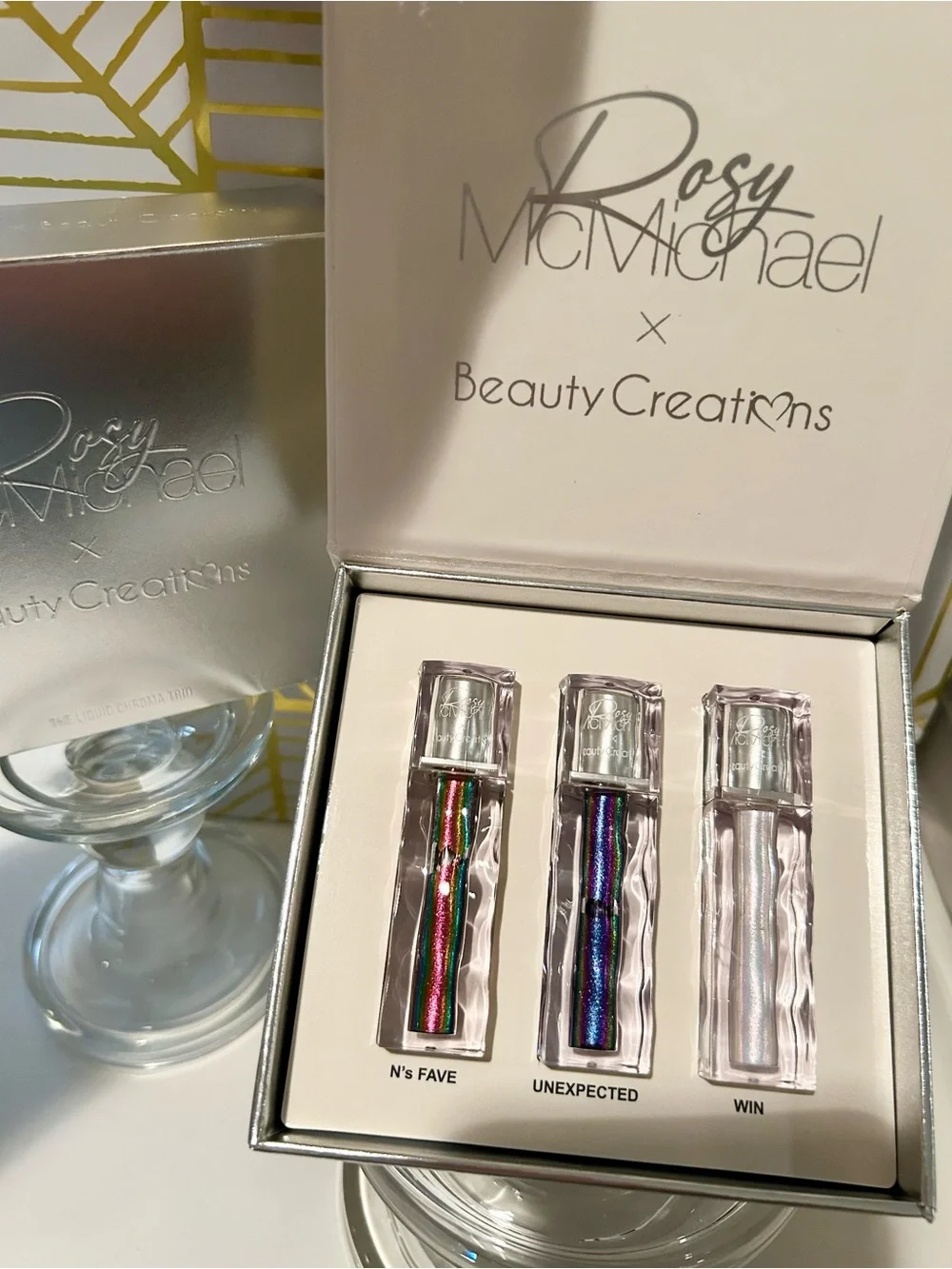 ✨ Beauty Creations x Rosy McMichael Chrome Eyeshadow Trio | 3-Piece Set | NIB